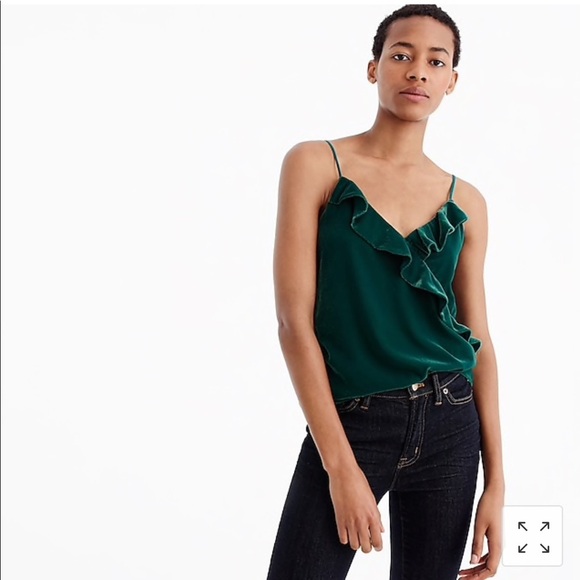 0065 Jcrew velvet orange going out top sz 2 - Picture 2 of 8